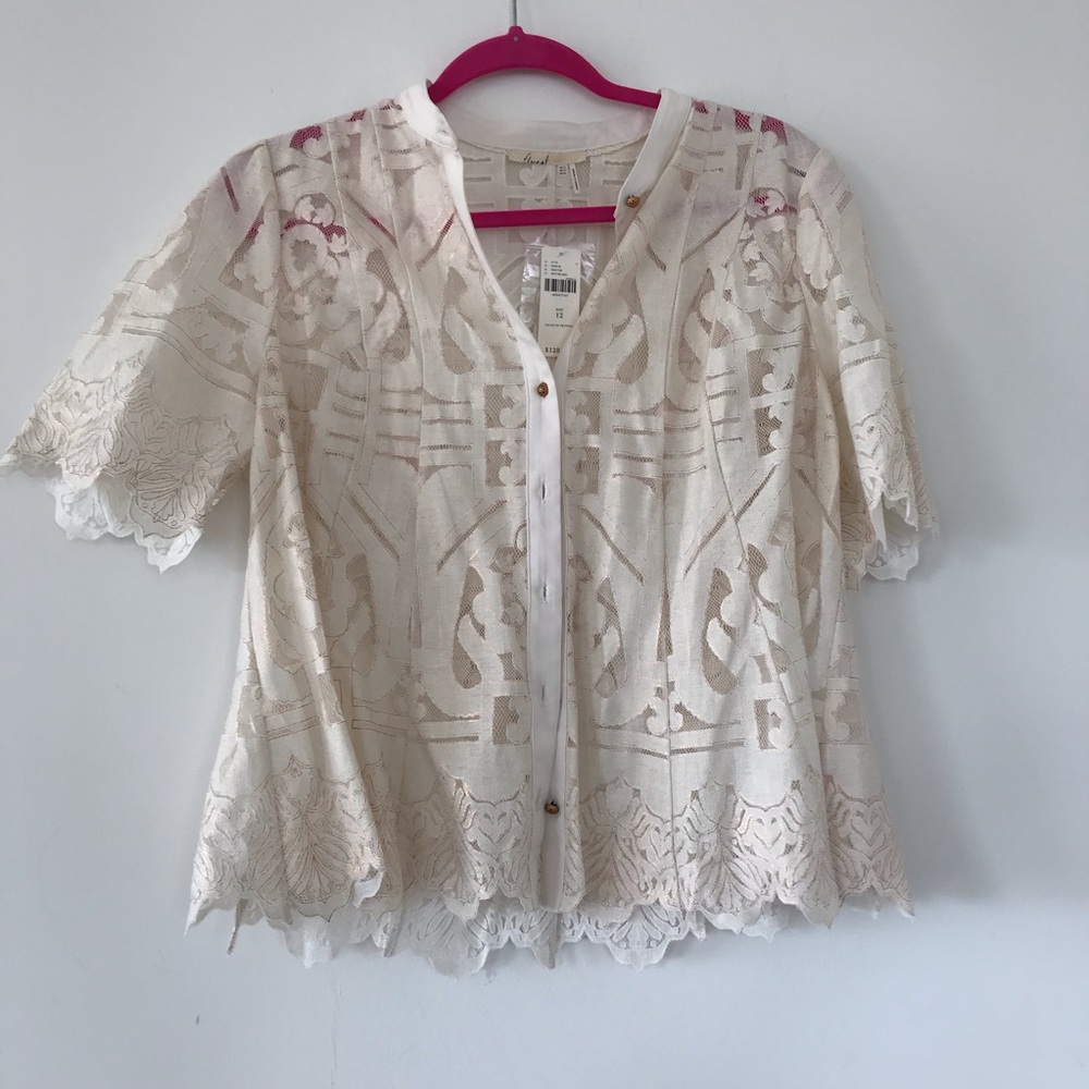Anthropology lace shirt